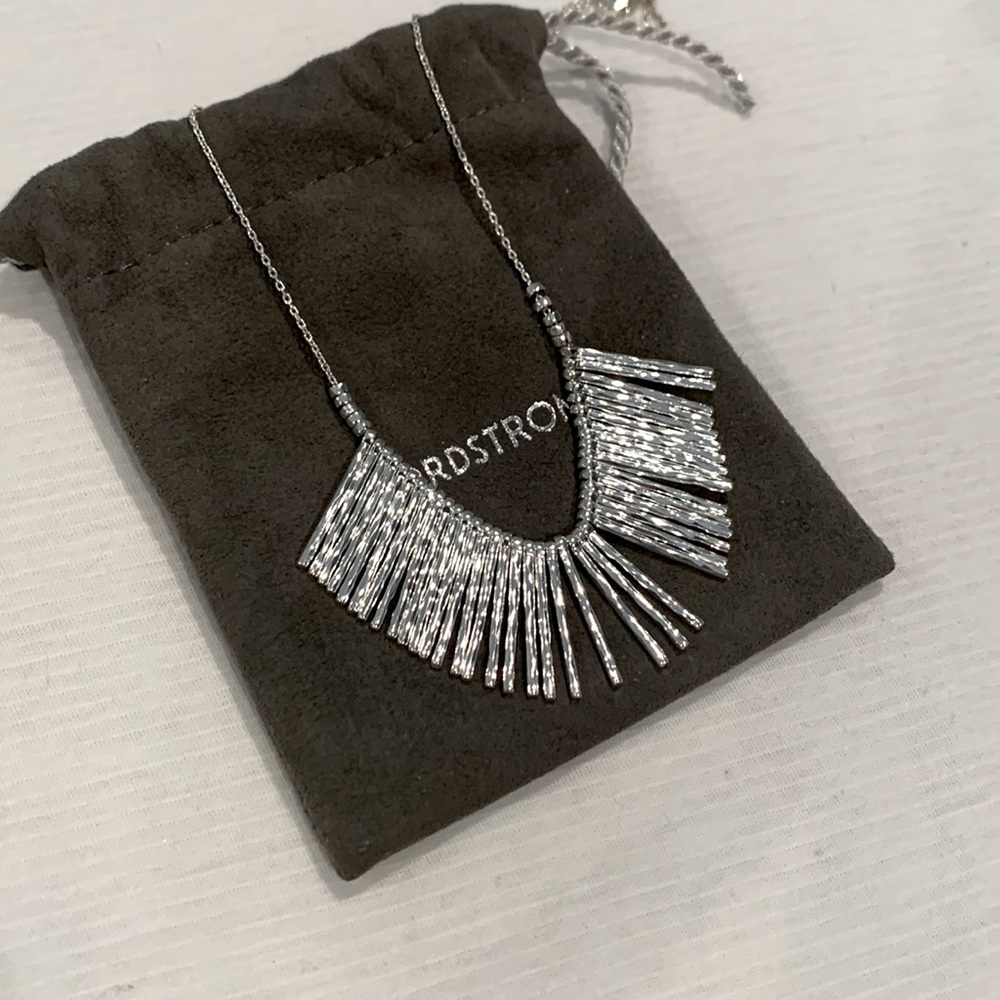 gorjana designer sterling silver fan necklace